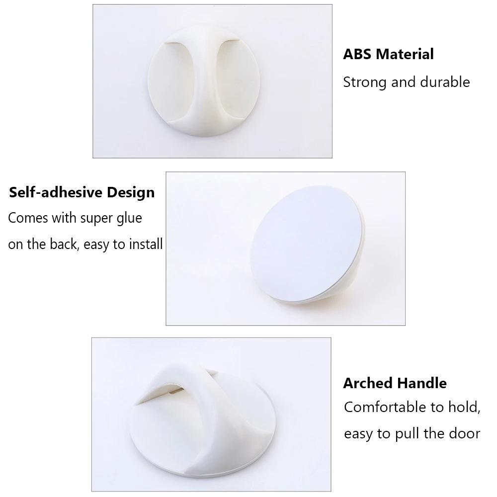 Round Auxiliary Knobs Cabinet Suction Cup Handle Window Sliding Door Self-adhesive Wardrobe Pulls Refrigerator Handle