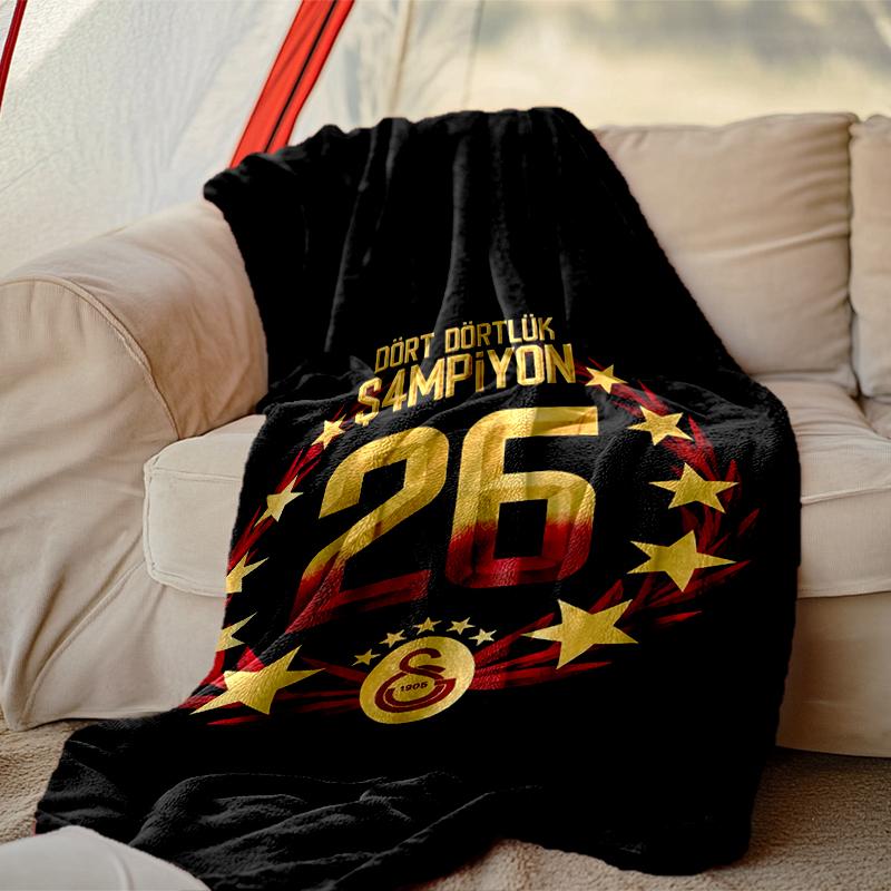 [Galatasaray SK Blanket] Soft Throw Blanket for Bed Sofa, Holiday Gift Blanket for Women Men Family Friend