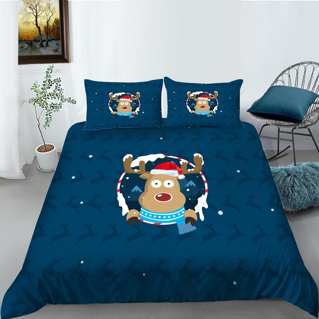 3D Christmas Print Bedding Cover Set Home Bedclothes Unique Design Bed Covers Luxury Bedding Suit Gift