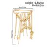 Salircon Exquisite Irregular Tassel Chain Broochs Women Design MultiFunctional Pant Chain Charm Clothes Pin Accessory Jewelry