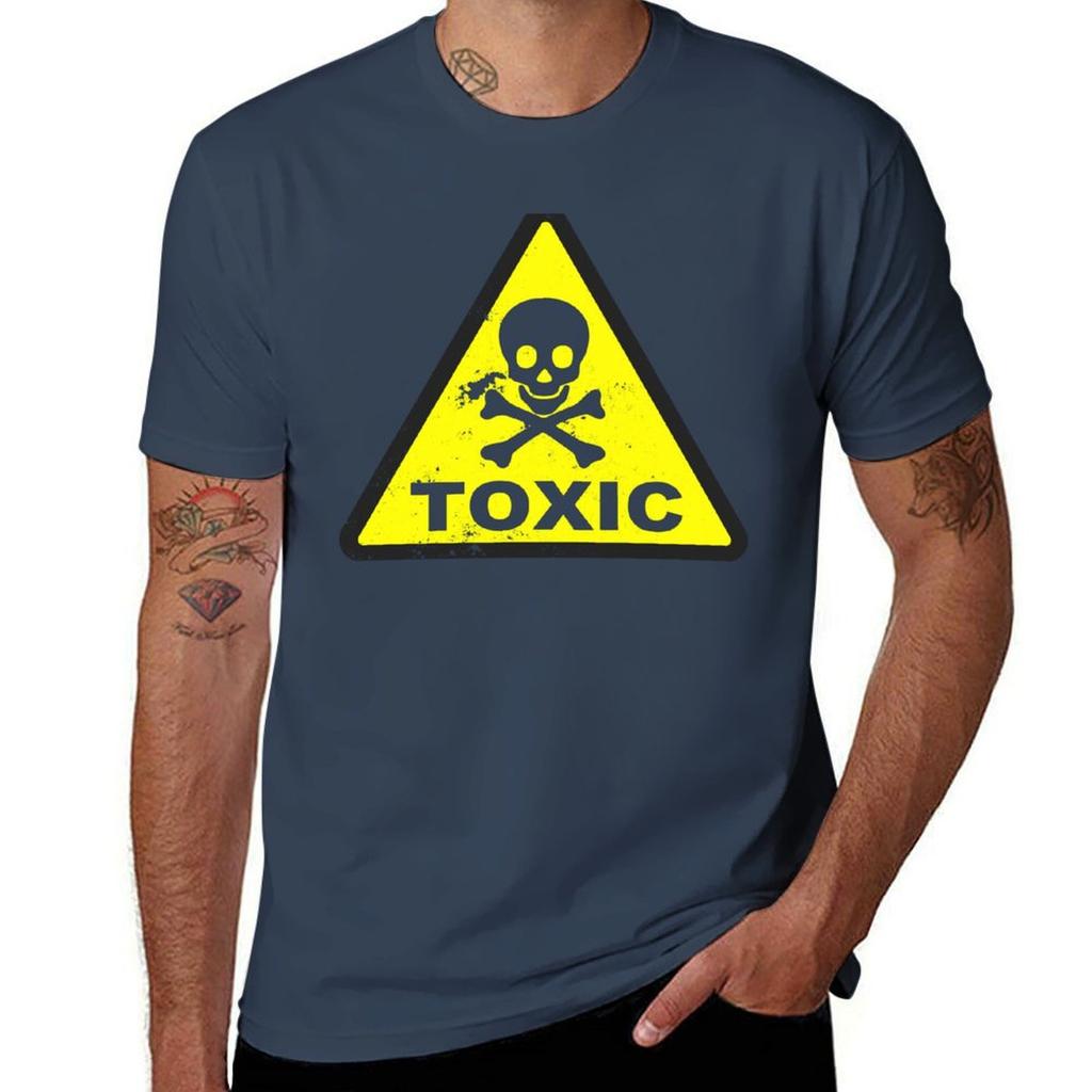 Graphic Toxic Unisex Shirts Toxic Tees Anime Sign T Toxic Shirts for T Caution Yellow for Skull TShirt Unisex