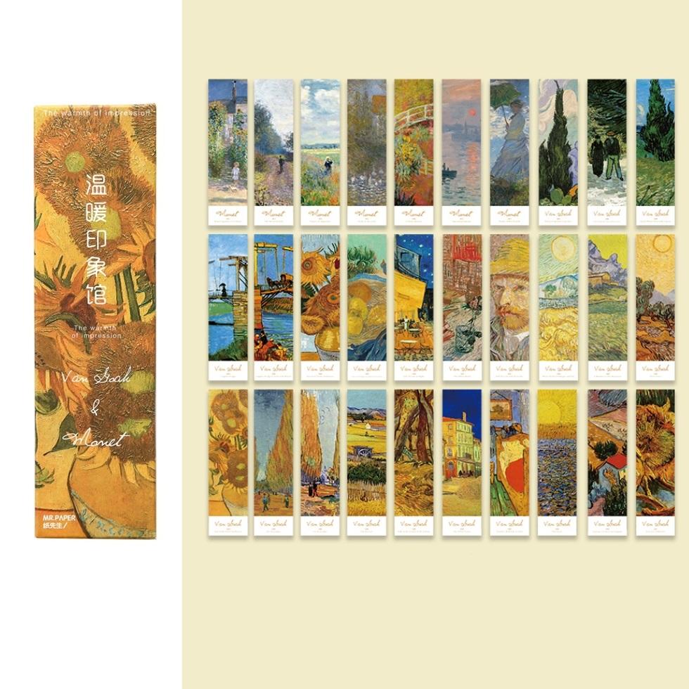 30 sztuk zestaw zakładek do książek Warmth Series, biały papier do notatek, wyjątkowy prezent do czytania