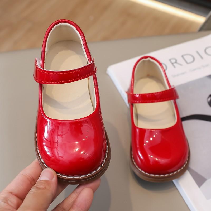 Girls' Leather Shoes 2025 New Spring and Autumn Children's Soft-soled Single Shoes Girl Baby Dance Performance Shoes Girl Princess Shoes Tide