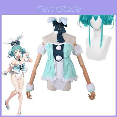 Hatsune Miku White Rabbit Girl Silky Cosplay Costume For Anime Stage Performance