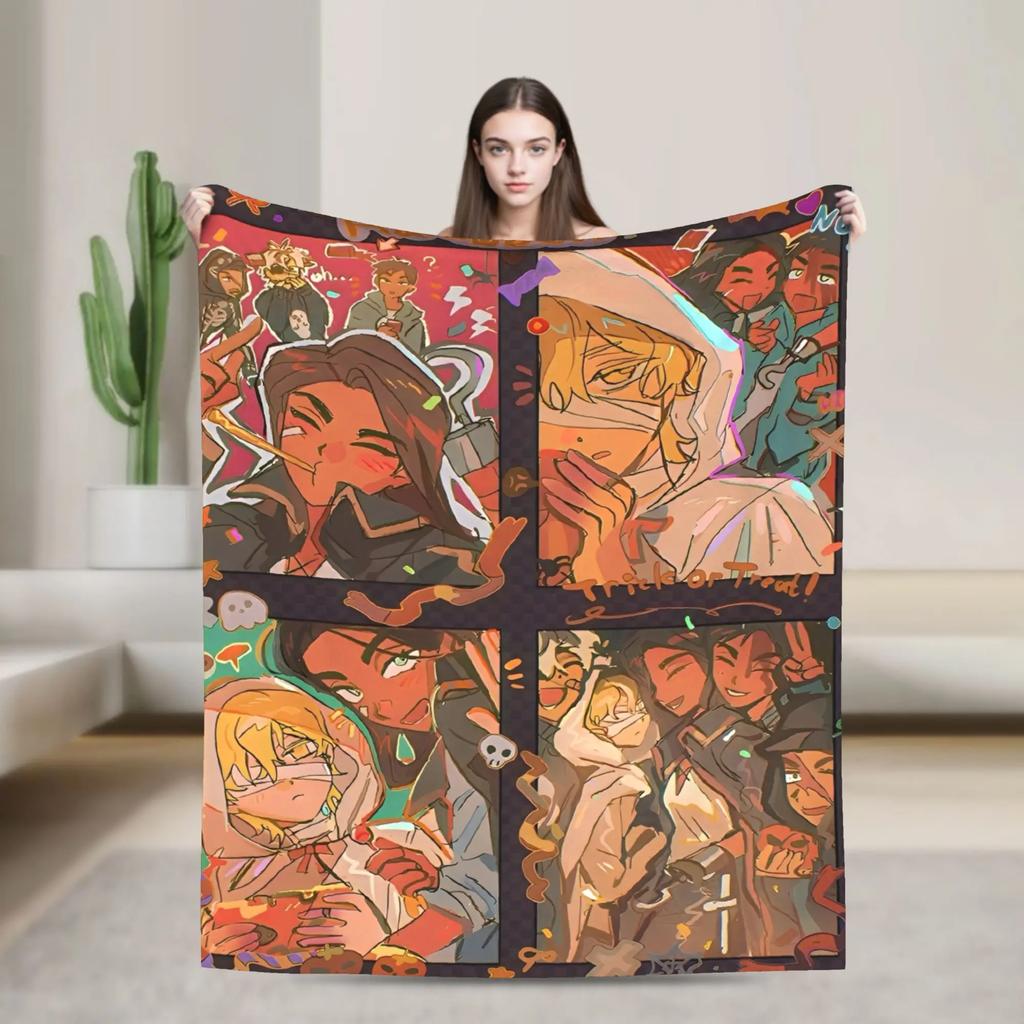 Hyuna Luka Alien Print Blanket Warm Bedding Throws for Winter Picnic Couch Chair Sofa Bed Funny Bedspread