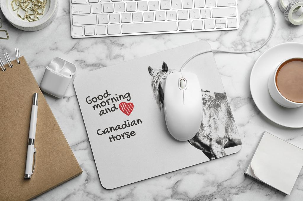 Canadian Horse - Art-Dog markasından baskılı mouse pad, atlı kişiselleştirilmiş pad, ofis çalışanı için benzersiz alet