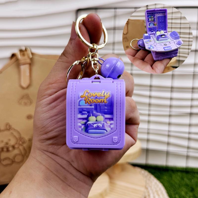 Urocza Kreskówka Sanrio Kuromi 3D Składany Popupowy Breloczek Szkolny Tematyka Miniaturowy Breloczek Mały Breloczek Oys Dla Wszystkich Wieków Przyjaciół