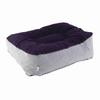 Inflatable Flocking Travel Foot Rest Soft Pillow Travel Flights Relax Cushion With Air Pump