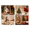 Holiday Beverage Cup, Clear Stemless Christmas Glass with Gold Detail for Table Service and Seasonal Hosting Use
