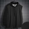 Camisetas sin mangas para hombre, camisetas con capucha, para gimnasio, deportes, golf, estilo coreano, informales, color sólido
