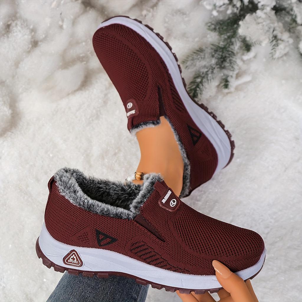 Women's Winter Snow Boots Thickened Fleece-Lined Warmth Comfortable Casual Shoes for Cold Weather, Winter Boots