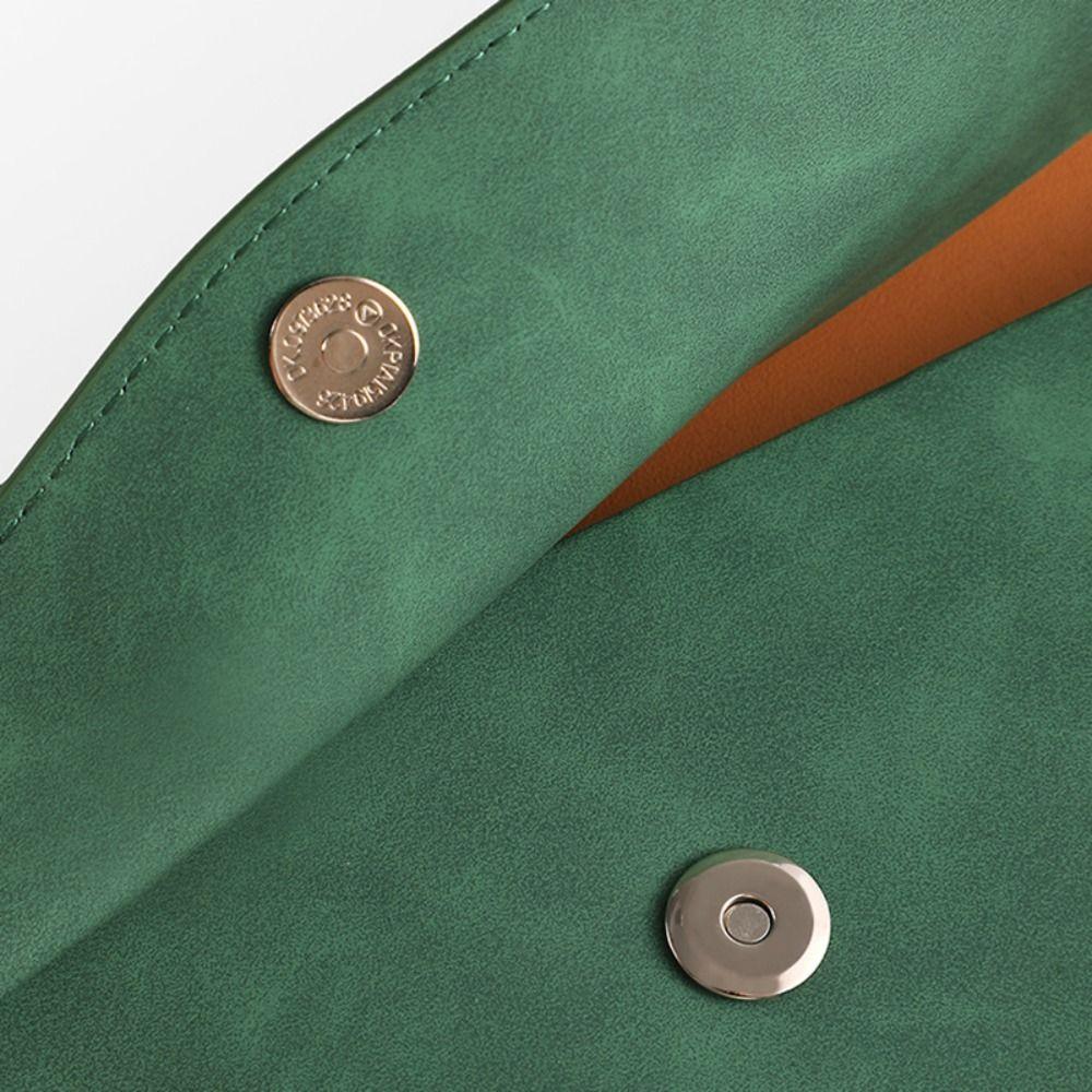 PU Leather A4 Folder Button Design Document Bag Thickened File Organizer