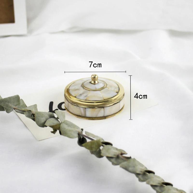 

Модный подсвечник ручной работы, креативная инкрустация ракушками, металлические шкатулки для украшений, украшения для дома, ящик для хранения фруктов