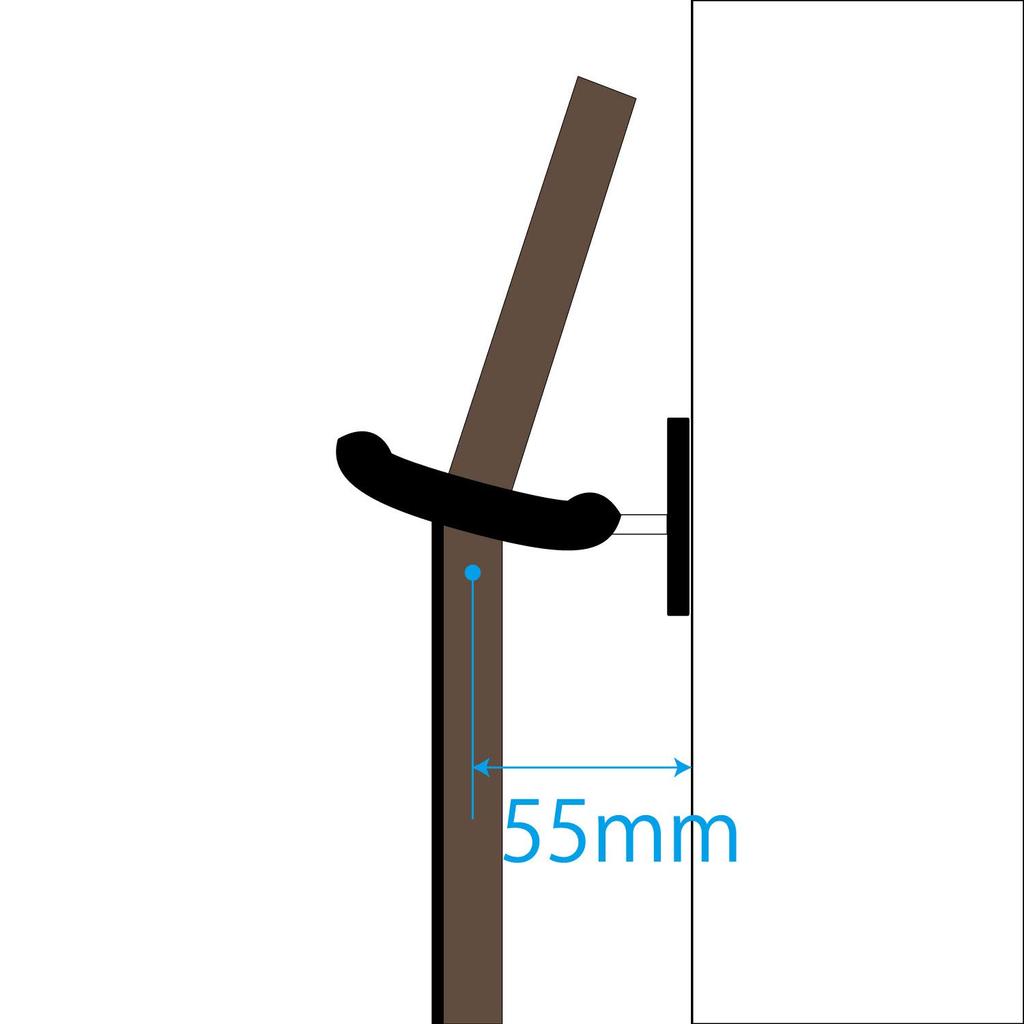 Kiktani Ukulele Hanger with Mounting Screw Black UH-425