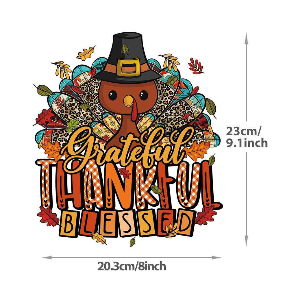 Autumn Pumpkin Thermal Sticker Patch A-Level Washable Diy Hoodies Tops Thermal Press Vinyl Clothing Badges Patches Hot