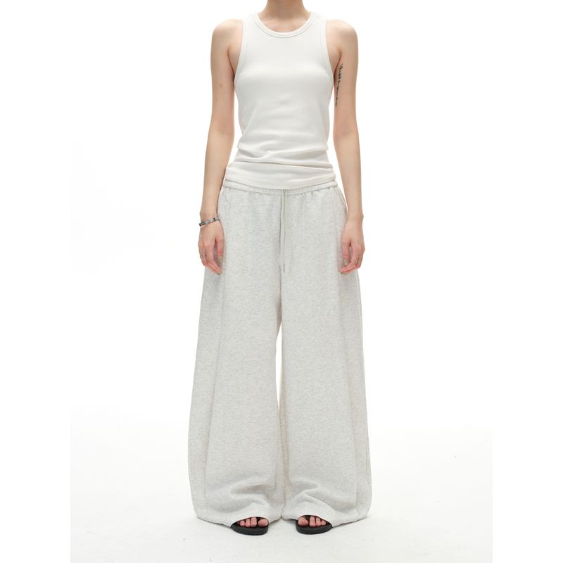 Madwitch Autumn and Winter American-Style Deconstructed Patchwork Casual Pants for Men and Women, Loose Wide-Leg Relaxed Lazy Style Drapey Sweatpants