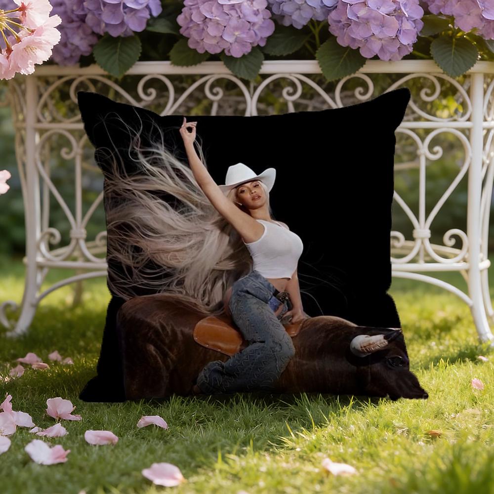 Singer B-Beyonce C-Cowboy Cushion Cover Home & Car Dual-Scene Pillow Cover: Reversible for Premium Comfort