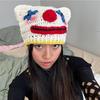 Cute Clown Beanie Cap Funny Knitting Hat for Shopping Walking Universal Windproof Outdoor Activity Women Casual Headwear