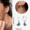 Authentic 925 Silver Cherry Blossom Bow Heart Hoop Stud Drop Earrings plata de ley Jewelry DIY Birthday Gift Original
