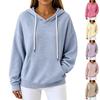 Dam Casual Randig Huvtröja Lös Passform Långärmad Färgblock Pullover