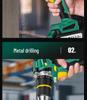 **Green Forest Impact Brushless Lithium Hand Drill: Multi-functional, High Power, Small Household Drill for Wall Chipping and Hole Drilling.**
