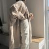 Women Korean Casual Long Sweater Cardigan Ooffice Lady Soft Comfortable Solid Loose Long Sleeve Bat Sleeve Knitted Coats