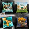 Wwakfu Anime Pillow Case Linen Pillow Covers Cover For Couch Living Room Bench Patio Floor Linen Home Decor