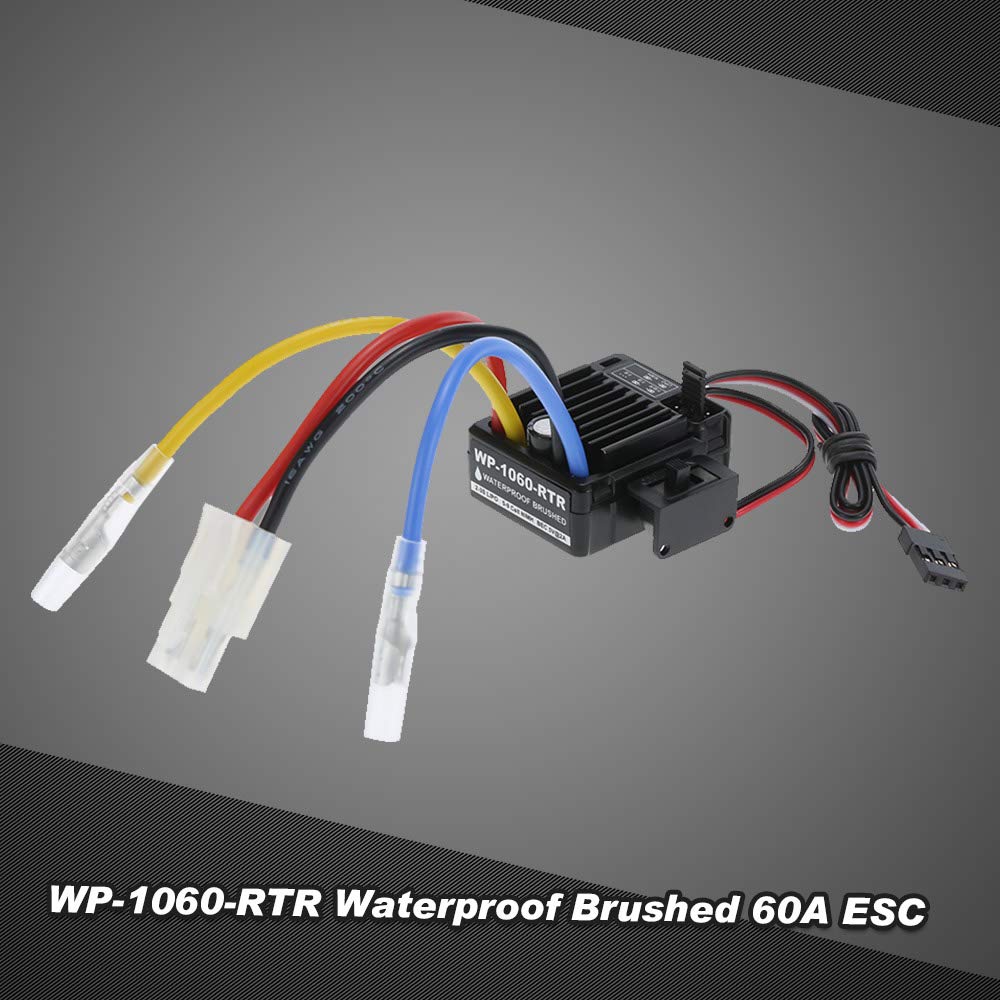 WP-1060-RTR Waterproof Brushed 2S-3S 60A ESC for 110 Scale Tamiya TRAXXAS REDCAT HSP HPI RC Car