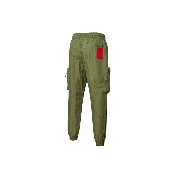 Puma X Attempt Co-Branded Casual Drawstring Woven Pants Men Bottoms Army-Green 598944-75
