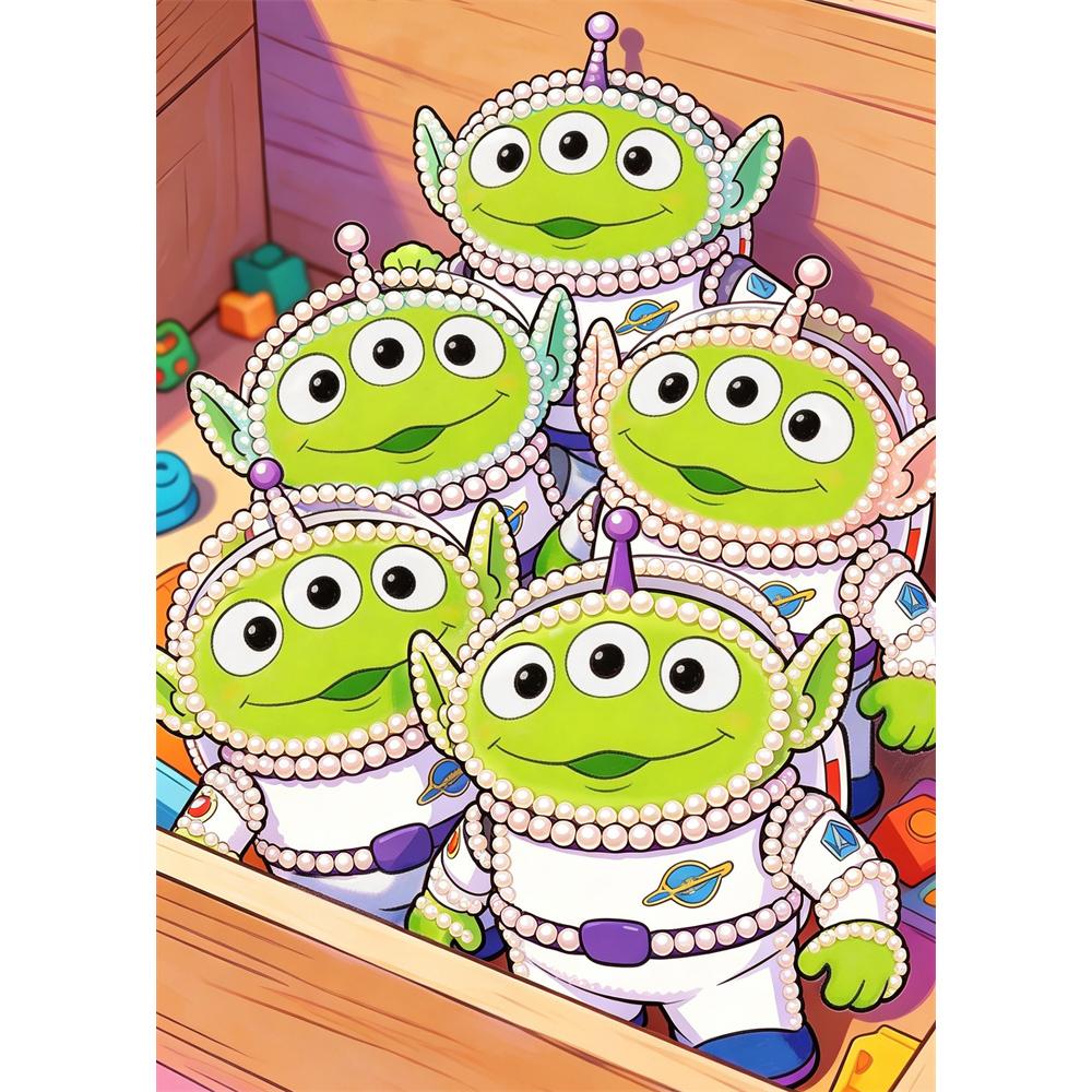 Disney Toy Story Little Green Men Creative Pearl Art Kit 5D DIY Pearl Embroidery Mosaic Cross Stitch Kit for Home Decor 30x40