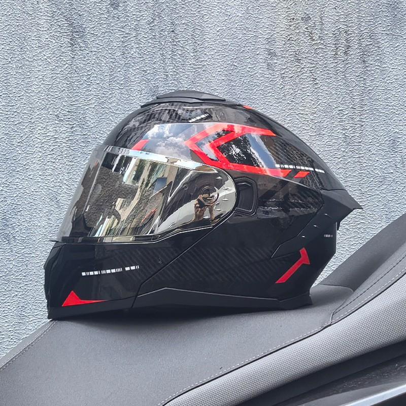 DOT ECE Certified Full Face Motorcycle Helmet Men Women Flip-Up Design ABS Shell All Season Use