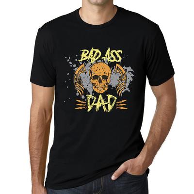 Grafisches Herren-T-Shirt – Bad Ass Dad – Totenkopf-Shirt für Männer
