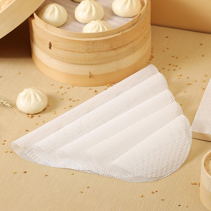 Round Silicone Steamer Mat and Cloth for Steaming Buns and Mantou