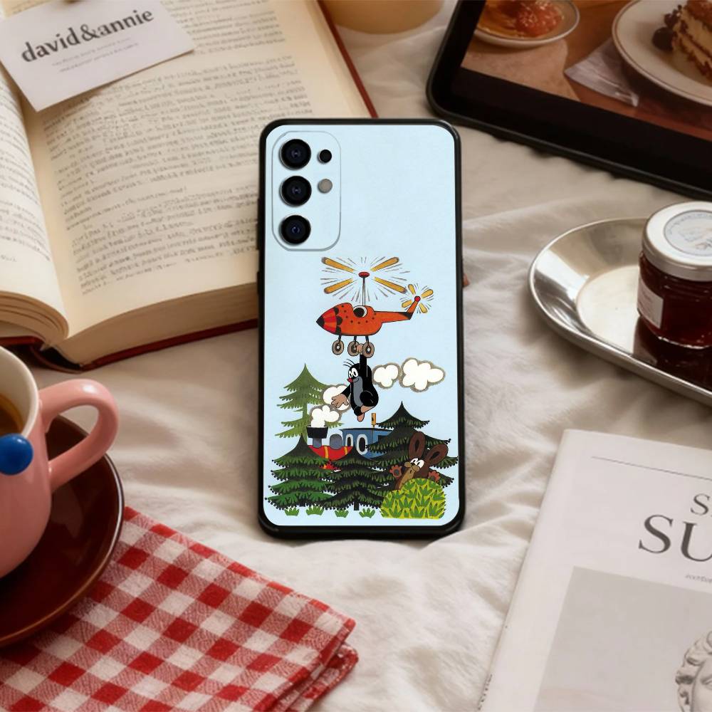 S-Sweet Cartoon T-The L-Little Mole Phone Case For Samsung S 25,24,23,22,30,21,10,9,Ultra,Plus,Lite,FE,4,5 G Soft Black Case