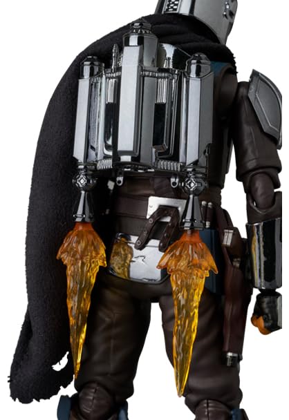 MAFEX 256 THE MANDALORIAN CHROME Action Figur Ca. 160 mm groß Nein. Ver. Vorbemalte Figur,
