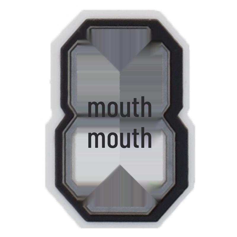 Black & White Letter Series PVC Clog Shoe Charms - Soft Rubber Shoe Flowers & Accessories