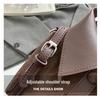 Women's Korean Style Casual Shirt with Solid Color and Single Shoulder Crossbody Handbag – 2025 Fashion Trend