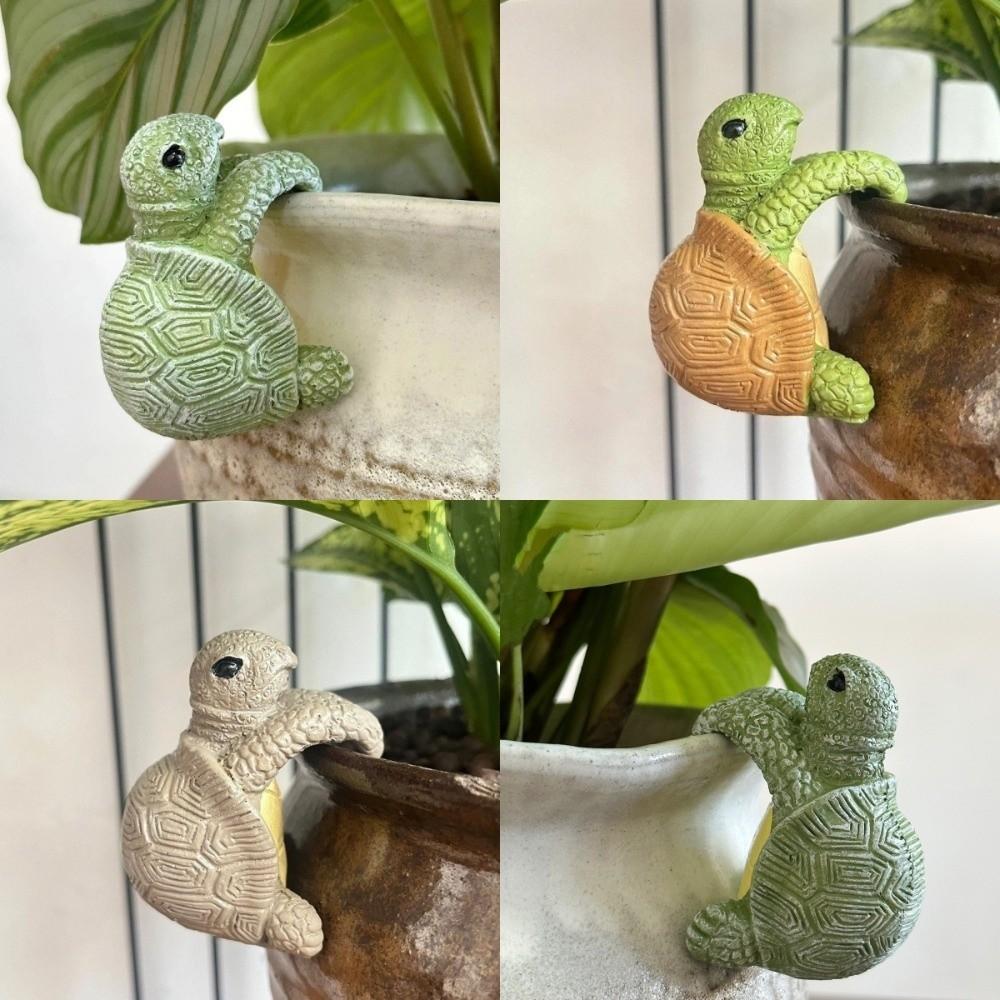 Potted Plant Partner Tortoise Climbing Garden Statue Garden Figurine  Home Living Room