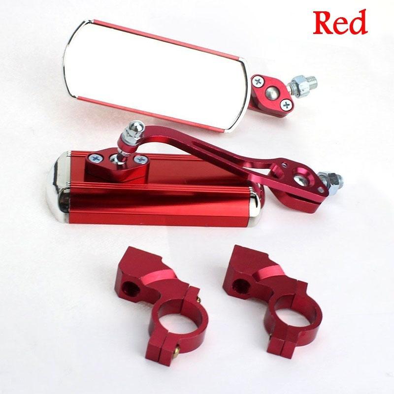 Rétroviseur de vélo 1 paire réglable universel vélo vélo moto rétroviseurs de vélo rouge