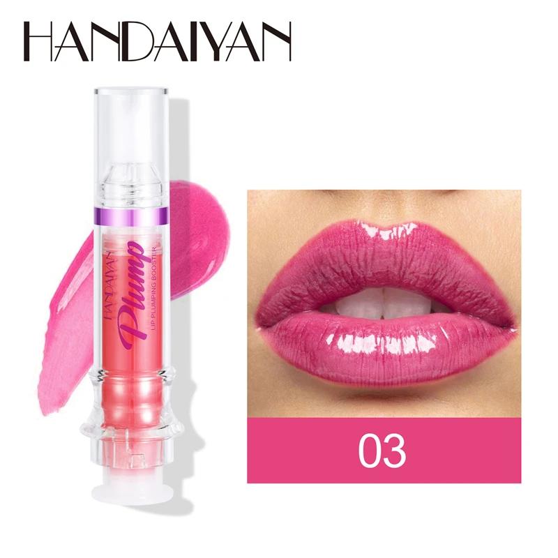 HANDAIYAN Aceite Labial Hidratante Glow, Brillo de Labios Transparente Hidratante y Voluminizador, Tintado para Cuidado Labial y Labios Secos Caliente