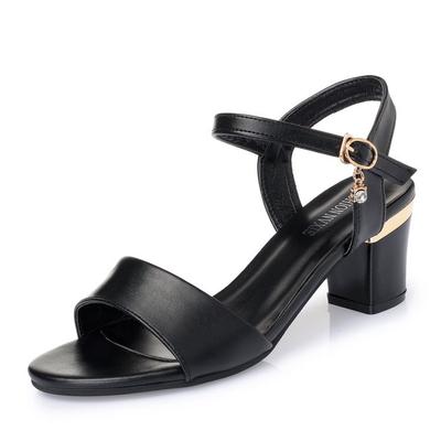 Sommer-Sandalen mit dickem Absatz, Damenmode, Peep-Toe-High-Heel-Schuhe