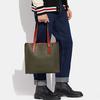 New COACH Cow Leather Tote Bag, Shopping Bag, Shoulder Bag, Handbag Tubas Men's Dark Green CH757-ARY