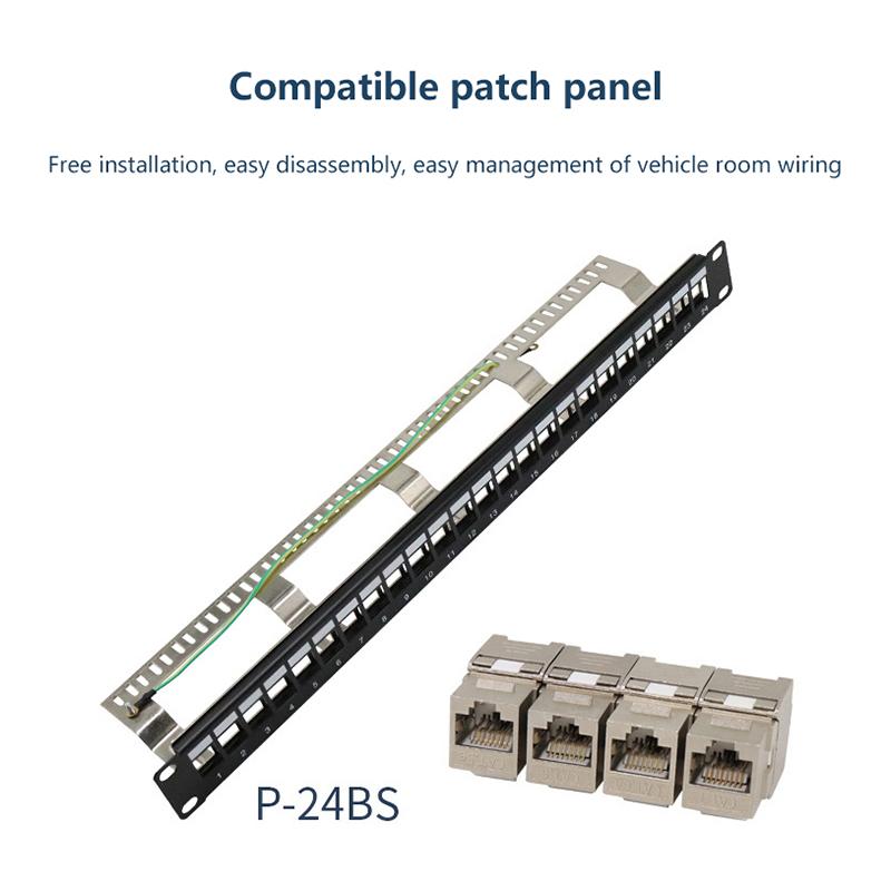 Jack Keystone Cat6A Cat7 Tipo Sin Herramientas Rj45 Stp Cat7 Módulo de Aleación de Zinc Adaptador Acoplador Para 22 A 26 Awg