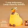 Cute Capybara Silicone Nursery Night Light Rechargeable Bedside Table Lamp with Touch Sensor For Kids Bedrooms