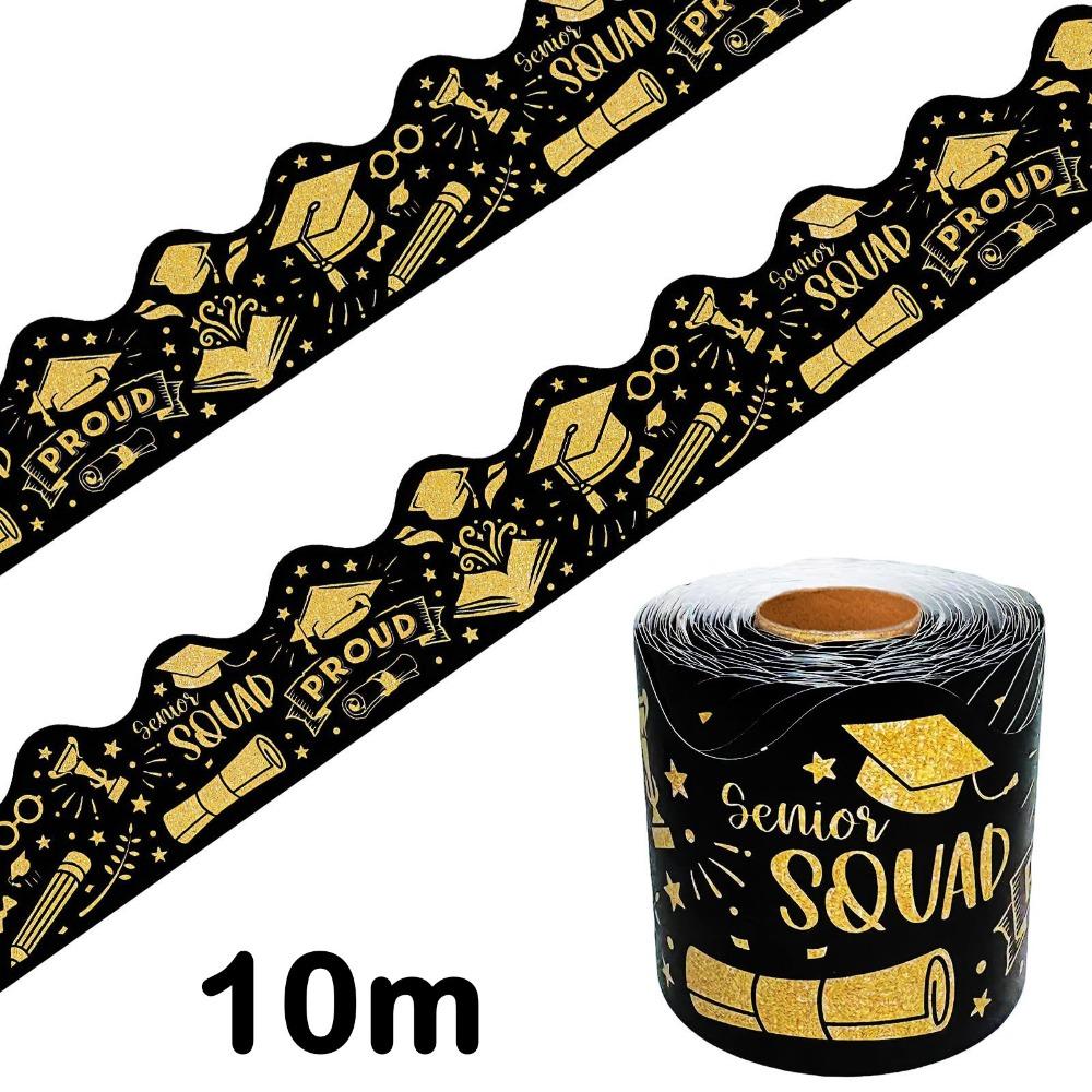 10/21m Wall Decoration Stickers Graduation Season DIY Blackboard Border Stickers Self-Adhesive Photo Frame