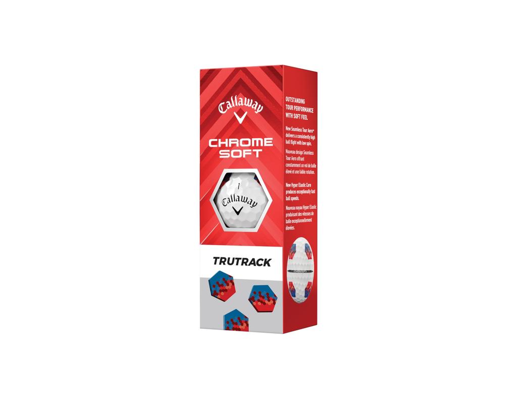 Callaway Golf Ball CHROME SOFT 24 TRUTRACK 1 Dozen (12 Pieces) 3 Piece Construction White
