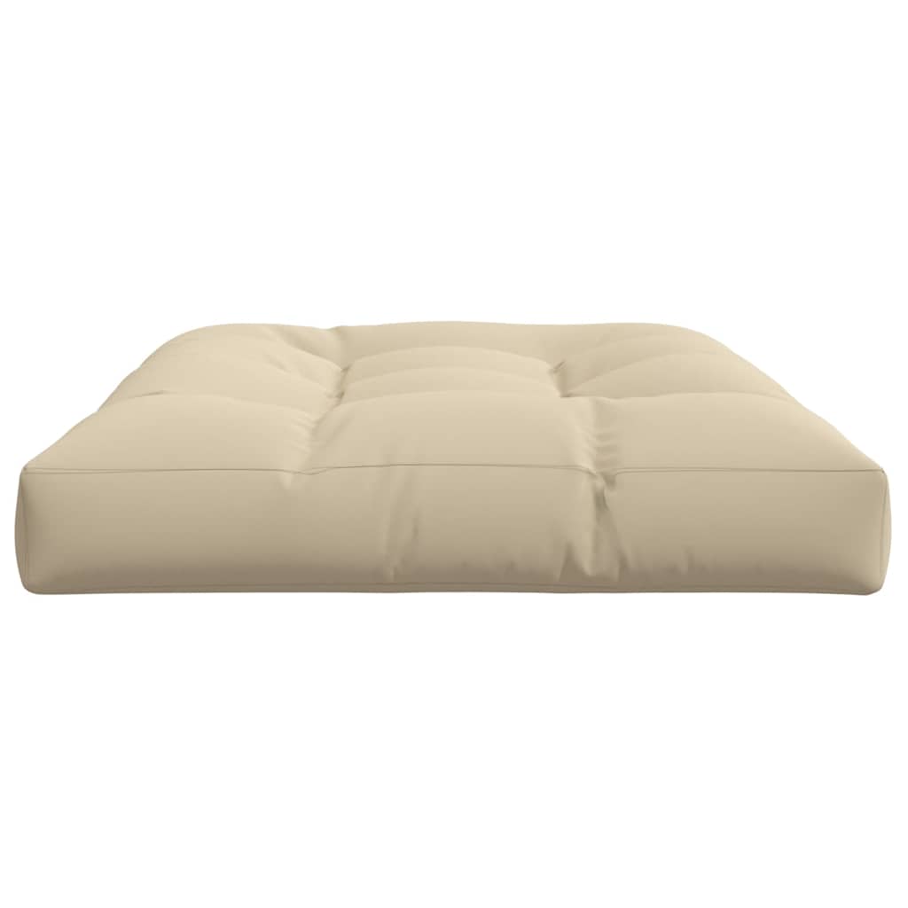 Pallet Cushion Beige 120 x 80 x 12 cm Fabric