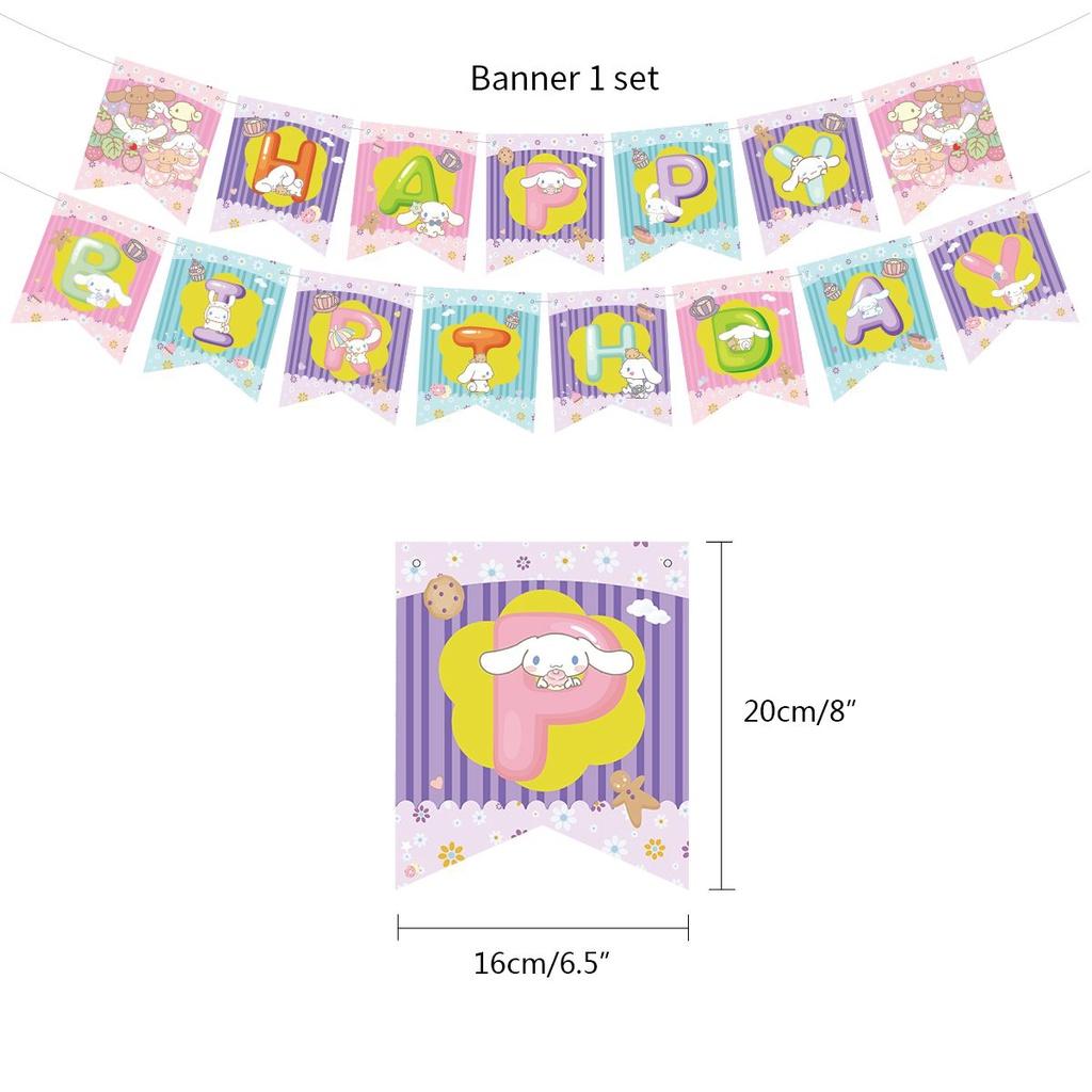 Cinnamonroll Themed Party Supplies Complete Decoration Package For Birthday Party Halloween Christmas And More!