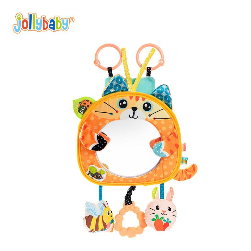 Dinosaur Fun Baby Car Mirror With Visual Stimuli And Rattles For Infant Development