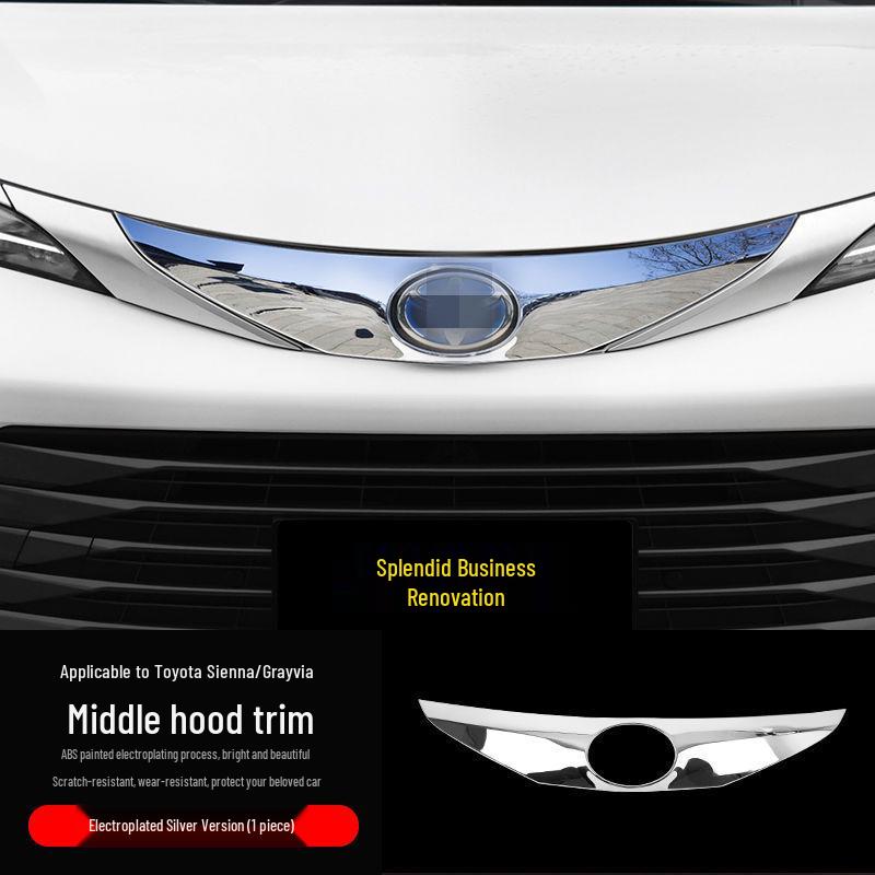 Наклейка-бровь на капот и фару старой модели Toyota Sienna Granvia